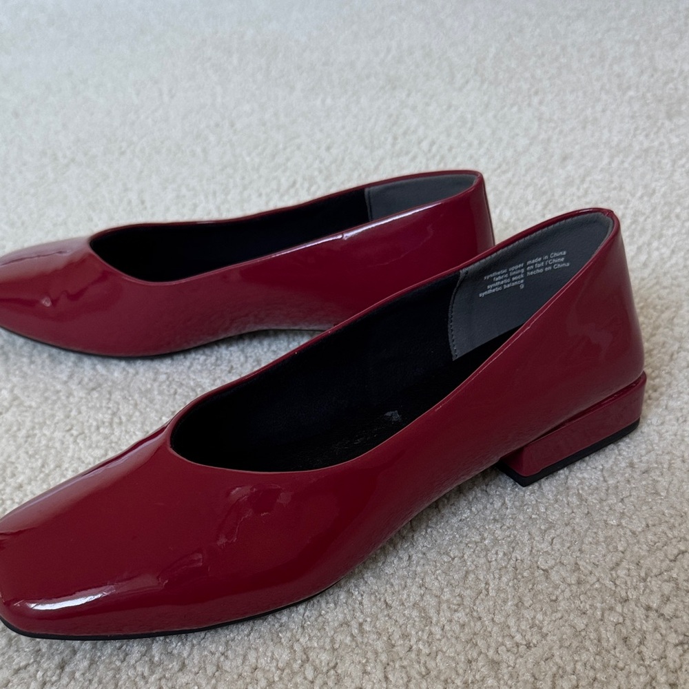 Red Patent Leather Flats - Picture 3 of 5